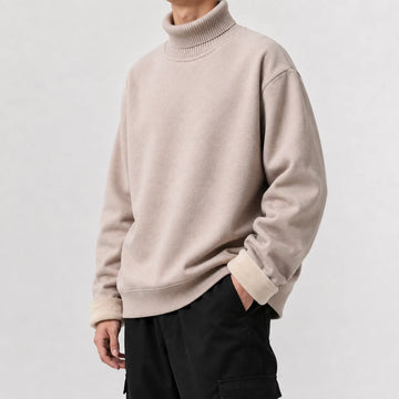 Fleece-lined trui met turtle neckline