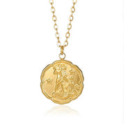 Fabio | Gouden sterrenbeeld ketting in de kleur Aquarius voor heren in stijl geschikt voor alle seizoenen.
