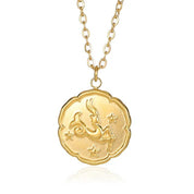 Fabio | Gouden sterrenbeeld ketting in de kleur Aries voor heren in stijl geschikt voor alle seizoenen.