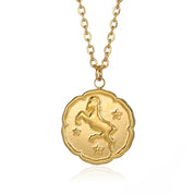 Fabio | Gouden sterrenbeeld ketting in de kleur Capricorn voor heren in stijl geschikt voor alle seizoenen.