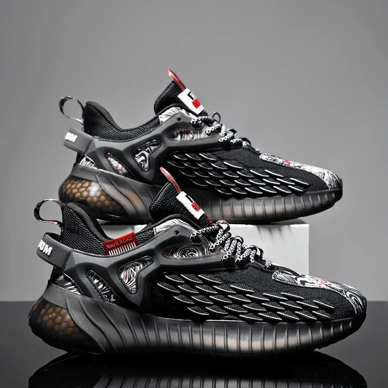 Fabio | Heren ademende hardloopschoenen in de kleur Zwart voor heren in stijl geschikt voor alle seizoenen.