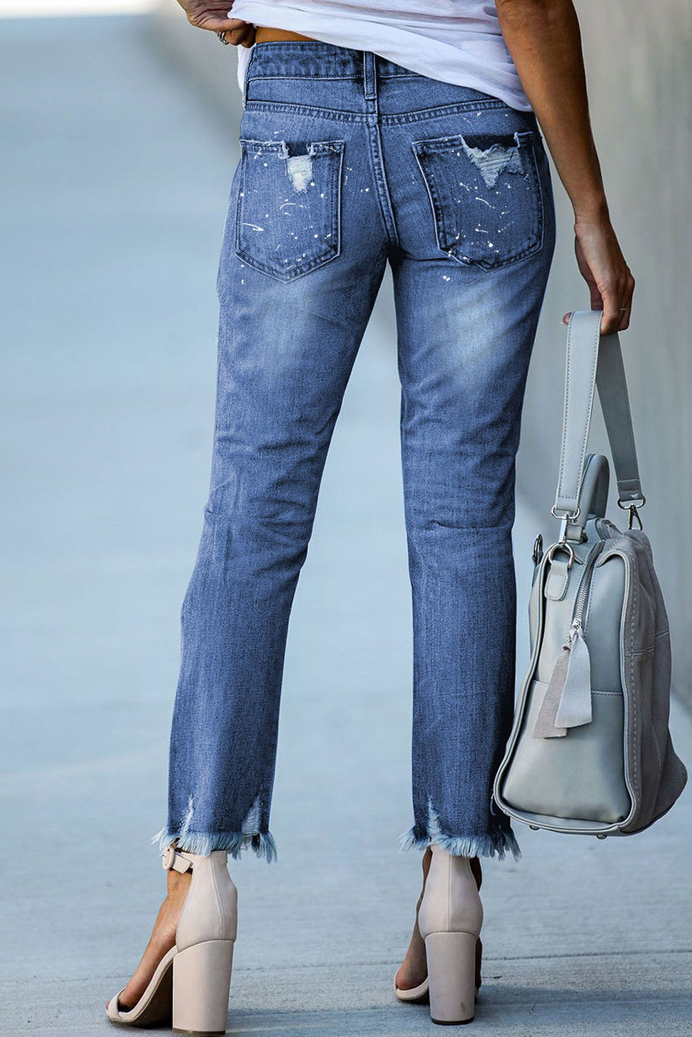 Fay | Casual broek moet scheuren voor vrouwen in de kleur Zwart voor dames in stijl ideaal voor de lente.