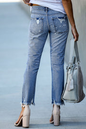 Fay | Casual broek moet scheuren voor vrouwen in de kleur Zwart voor dames in stijl ideaal voor de lente.