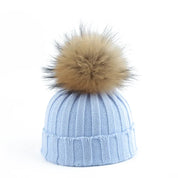 Fay | Warme & trendy gebreide beanie in de kleur Lichtblauw voor dames in Lounge stijl ideaal voor de winter