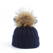 Fay | Warme & trendy gebreide beanie in de kleur Marineblauw voor dames in Lounge stijl ideaal voor de winter