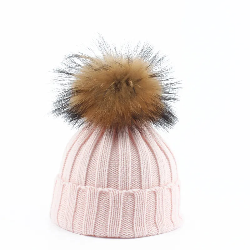 Fay | Warme & trendy gebreide beanie in de kleur Roze voor dames in Lounge stijl ideaal voor de winter