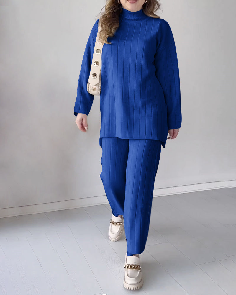 Femke | Dames 2-delige set in de kleur Blauw voor dames in stijl ideaal voor de winter