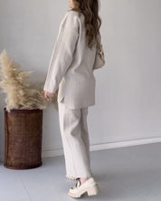 Femke | Dames 2-delige set in de kleur Wit voor dames in stijl ideaal voor de winter