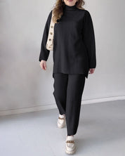 Femke | Dames 2-delige set in de kleur Zwart voor dames in stijl ideaal voor de winter