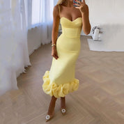 Femke | Prachtige Maxi Jurk in de kleur Geel voor dames in stijl ideaal voor de lente.