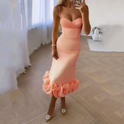 Femke | Prachtige Maxi Jurk in de kleur Oranje voor dames in stijl ideaal voor de lente.