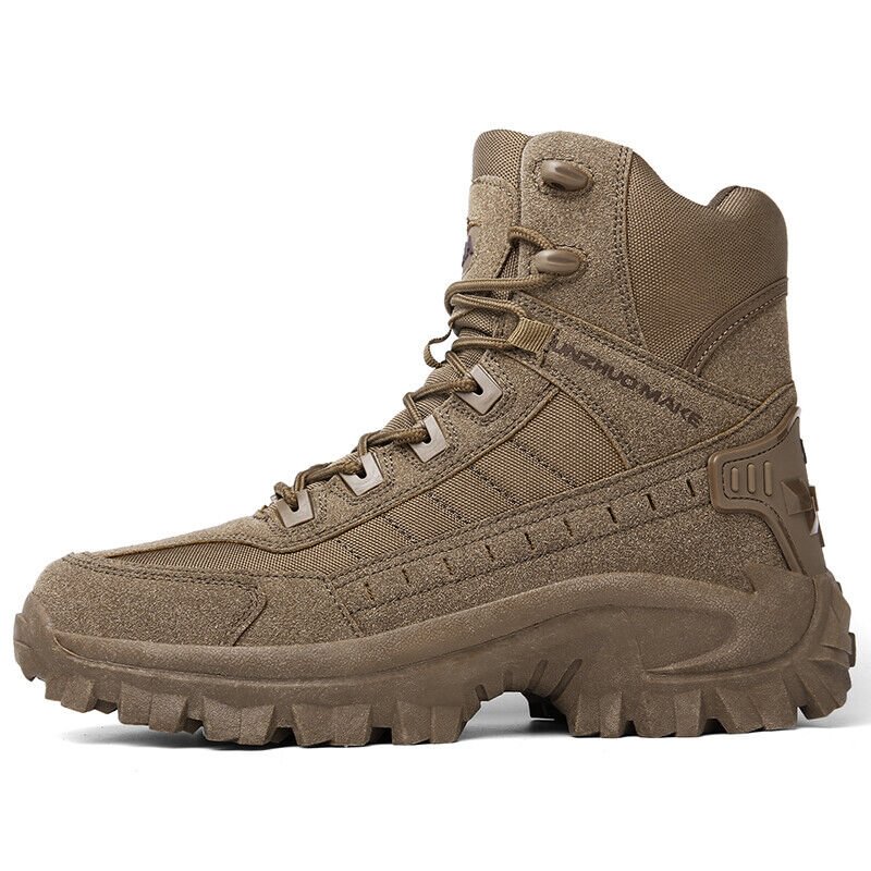 Stap vol vertrouwen de koude dagen tegemoet met deze stoere militaire winterlaarzen voor dames, genaamd Femke. Gemaakt van pluche en katoen voor ultieme warmte en comfort, met een stevige constructie, luxe voering, uitstekende grip en ondersteuning - ideaal voor stedentrips en stevige wandelingen tijdens de wintermaanden.