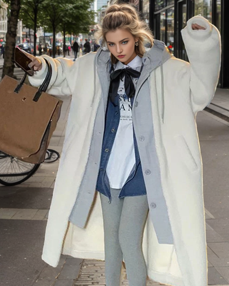 Fenna | Wintermantel voor dames in de kleur Wit voor dames in stijl ideaal voor de winter