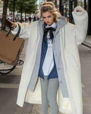 Fenna | Wintermantel voor dames in de kleur Wit voor dames in stijl ideaal voor de winter