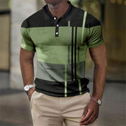 Finn | Klassieke polo met moderne twist in de kleur Groen voor heren in Heritage stijl ideaal voor de lente.
