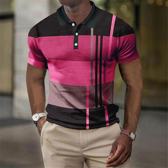 Finn | Klassieke polo met moderne twist in de kleur Roze voor heren in Heritage stijl ideaal voor de lente.