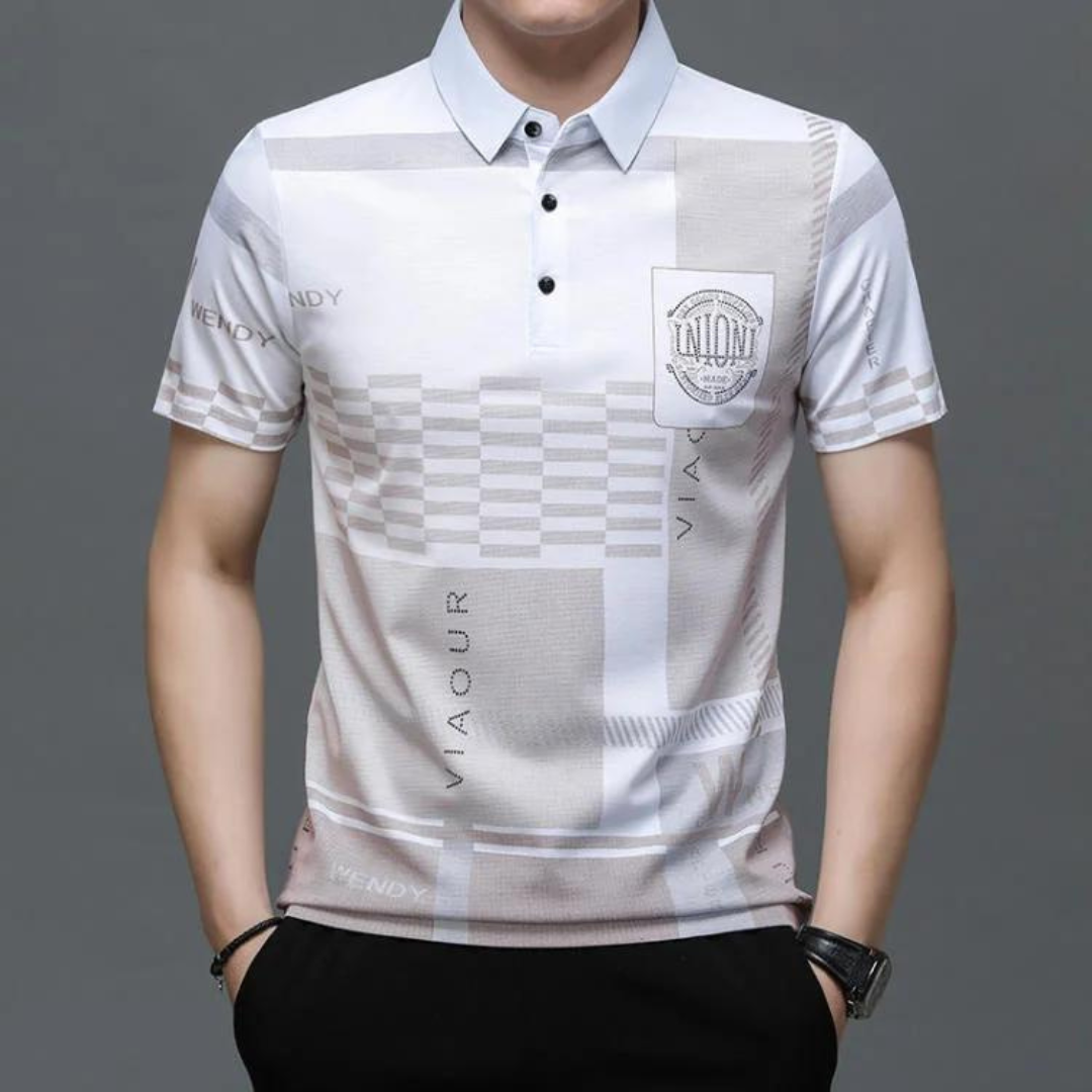 Finn | T-shirt met ijszijde opdruk in de kleur Wit voor heren in stijl ideaal voor de lente.