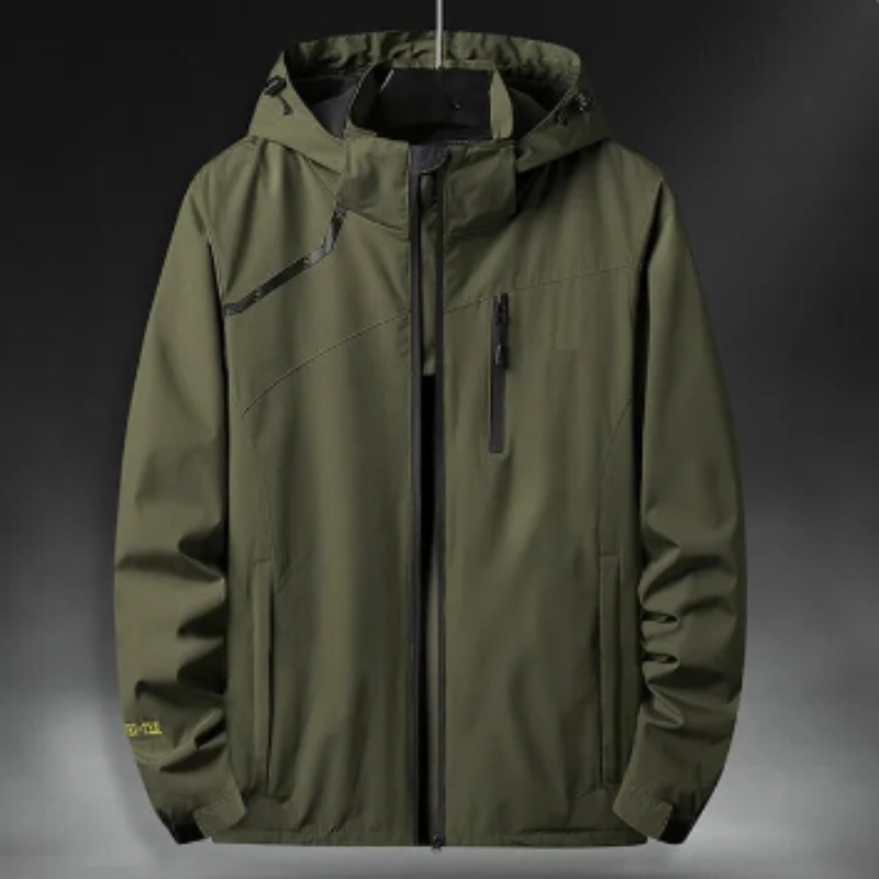 Finn | Waterbestendige jas in de kleur Legergroen voor heren in stijl ideaal voor de winter