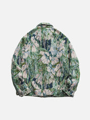Fleurig oversized jack met bloemenprint. in de kleur Groen voor dames in stijl ideaal voor de herfst.