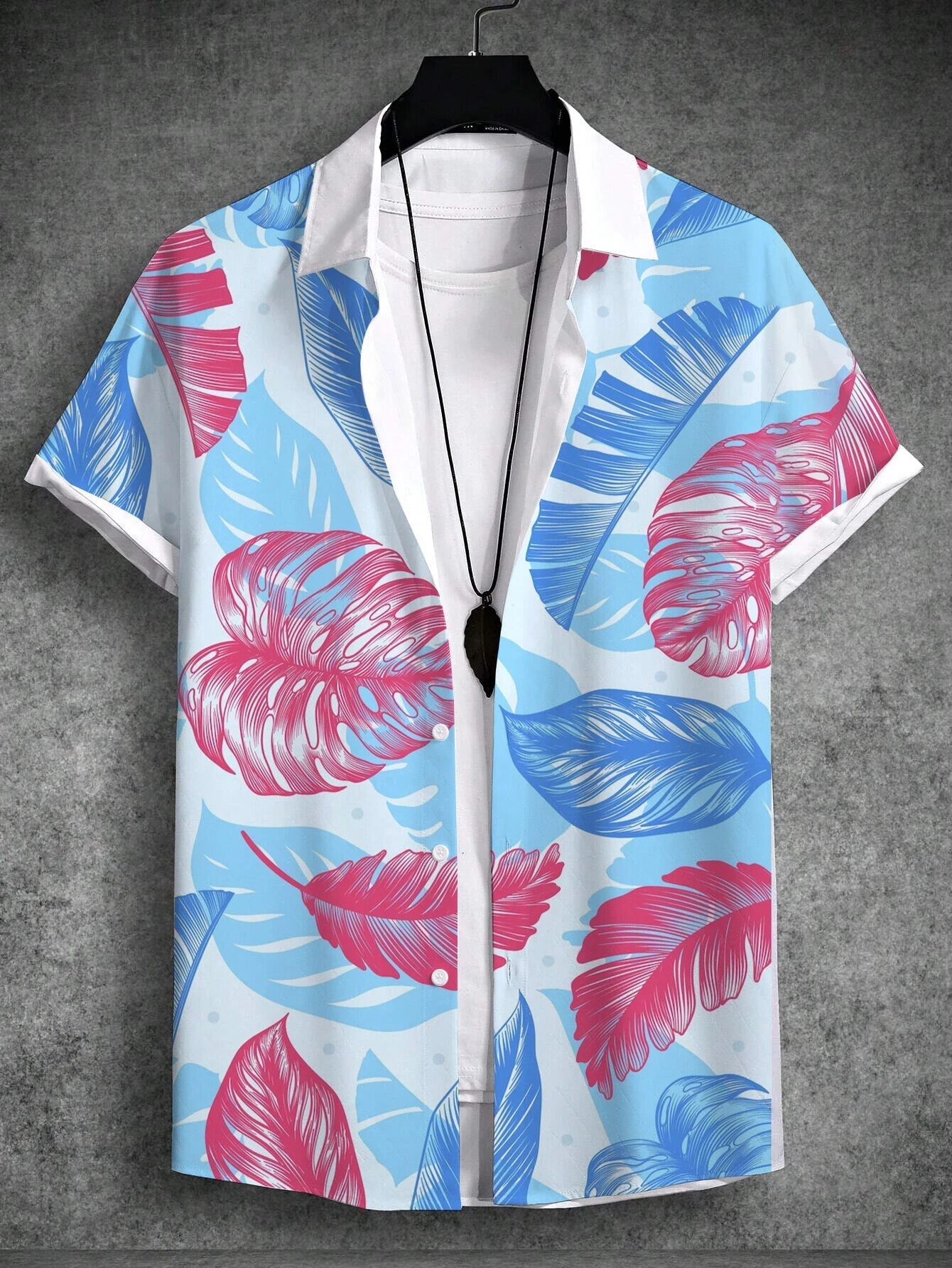 Fleurig zomer shirt met tropische print in de kleur Blauw voor heren in stijl ideaal voor de zomer.