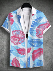 Fleurig zomer shirt met tropische print in de kleur Blauw voor heren in stijl ideaal voor de zomer.