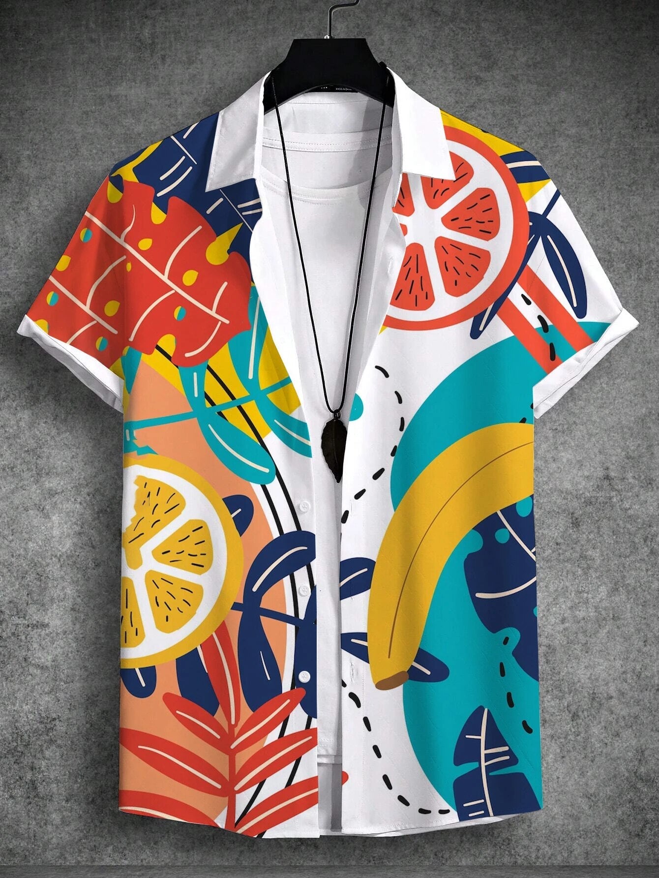 Fleurig zomer shirt met tropische print in de kleur Geel voor heren in stijl ideaal voor de zomer.