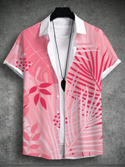 Fleurig zomer shirt met tropische print in de kleur Roze voor heren in stijl ideaal voor de zomer.