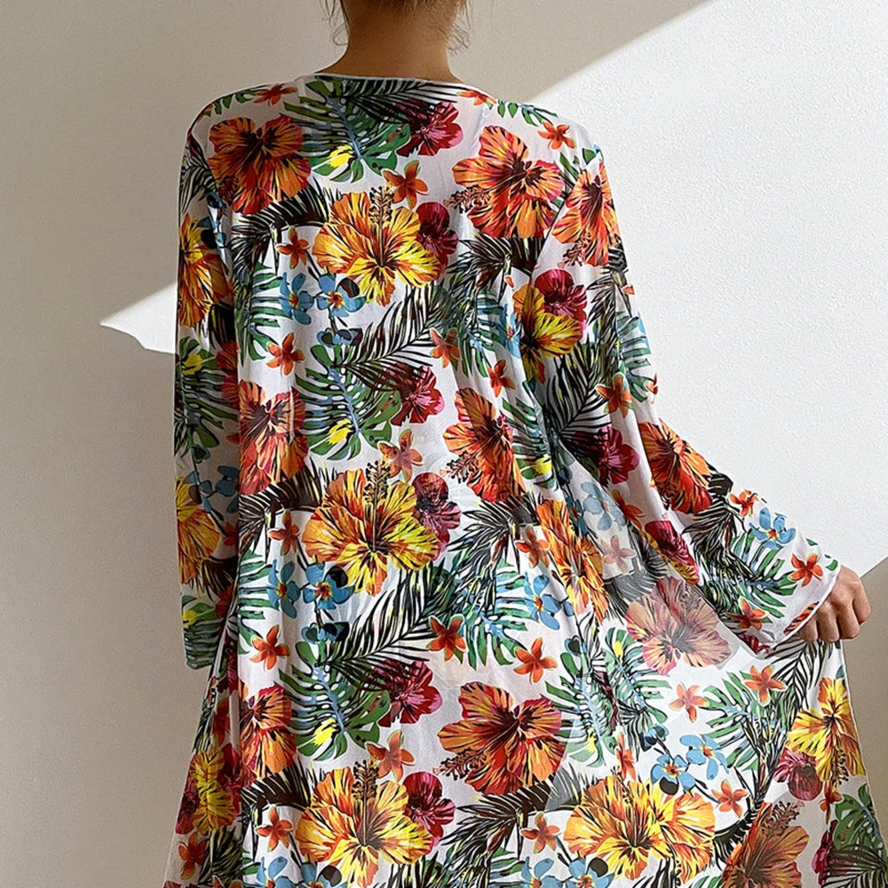 Fleurige & trendy bikini set in de kleur Blauw voor dames in Beach stijl ideaal voor de lente.