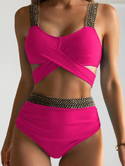 Flitsend & trendy bikini in de kleur Fuchsia voor dames in Beach stijl ideaal voor de zomer.