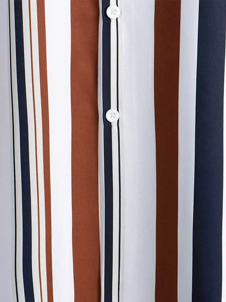 Floris | Casual zijden herenoverhemd in de kleur Bruin voor heren in stijl ideaal voor de lente.