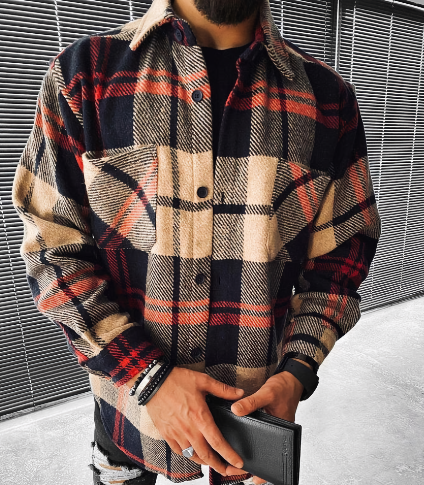 Freek | Geruit vintage overhemd in de kleur Gemengde kleur voor heren in Heritage stijl ideaal voor de herfst.