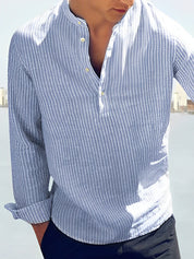 Freek | Zomers overhemd in de kleur Blauw voor heren in stijl ideaal voor de zomer.