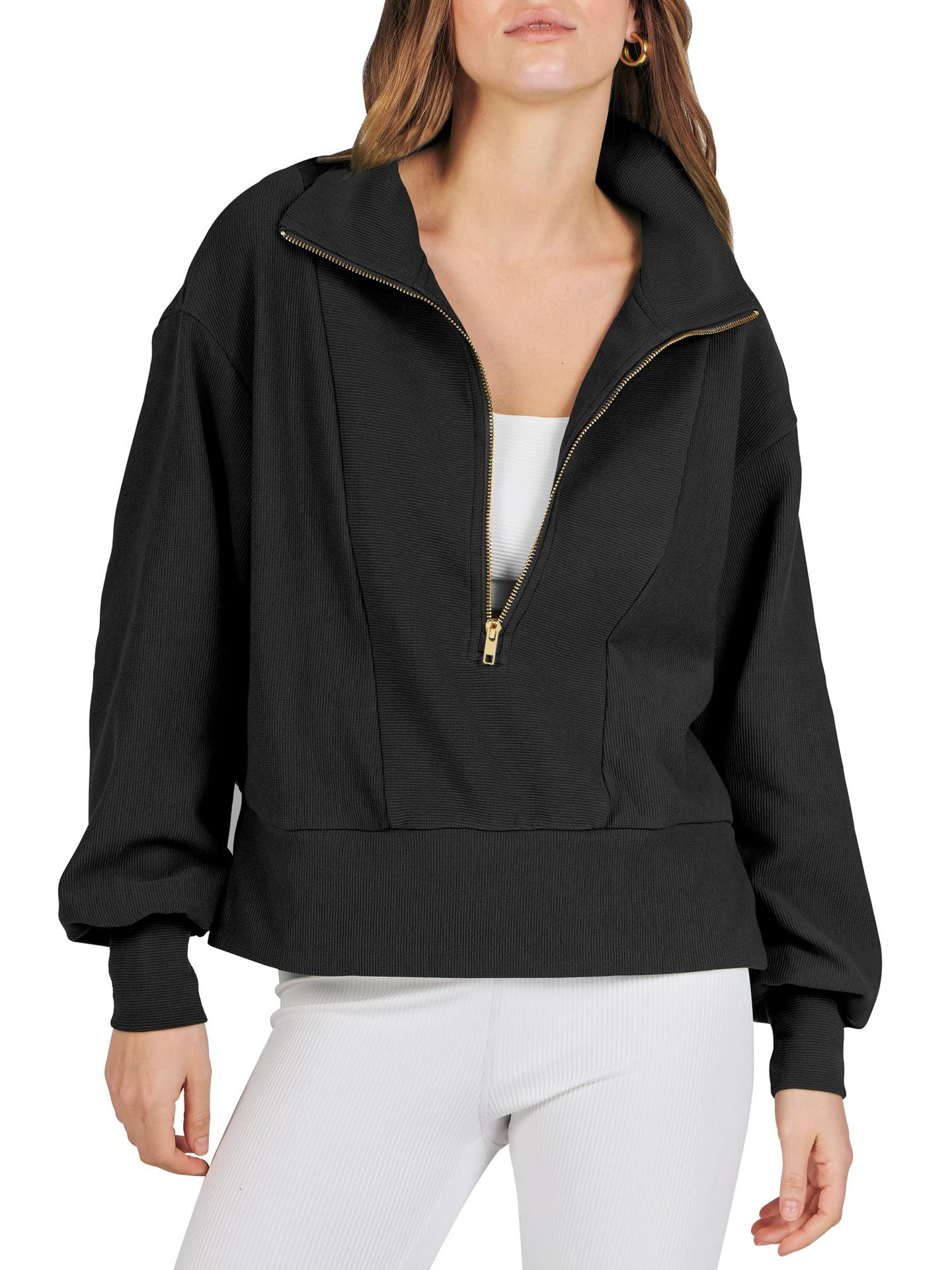 Gebreide pullover met V-hals in de kleur Zwart voor dames in Heritage stijl geschikt voor alle seizoenen.