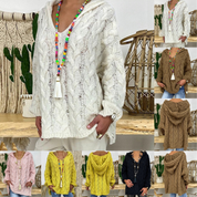 Gebreide trui met v-hals in de kleur Zwart voor dames in stijl geschikt voor alle seizoenen.