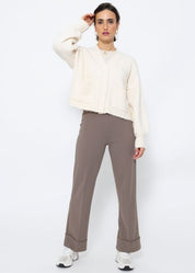 Gemma | Comfortabel damesvest in de kleur Wit voor dames in stijl geschikt voor alle seizoenen.