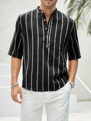 Gestreepte overhemd in de kleur Wit voor heren in stijl ideaal voor de lente.