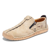 Gianny | Handgemaakte leren loafers in de kleur Beige voor heren in Smart-casual stijl ideaal voor de herfst.