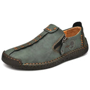 Gianny | Handgemaakte leren loafers in de kleur Groen voor heren in Smart-casual stijl ideaal voor de herfst.