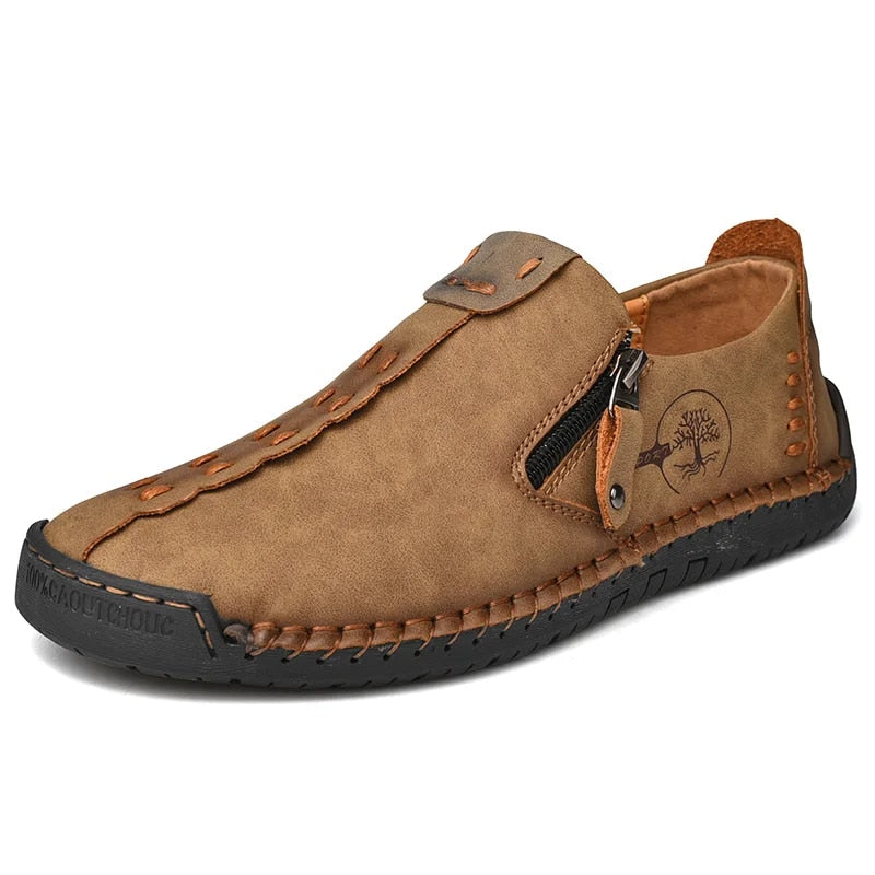 Gianny | Handgemaakte leren loafers in de kleur Khaki voor heren in Smart-casual stijl ideaal voor de herfst.