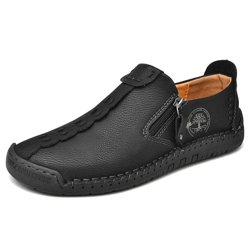 Gianny | Handgemaakte leren loafers in de kleur Zwart voor heren in Smart-casual stijl ideaal voor de herfst.