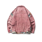 Gina | Hippe denim jas in de kleur Roze voor dames in Heritage stijl ideaal voor de lente.