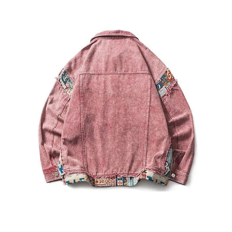 Gina | Hippe denim jas in de kleur Roze voor dames in Heritage stijl ideaal voor de lente.