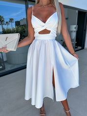 Gwyneth | Verfijnde zomerjurk in de kleur Roze voor dames in stijl ideaal voor de zomer.