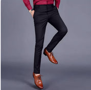 Harry | Stretch Comfortbroek in de kleur Zwart voor heren in stijl ideaal voor de winter