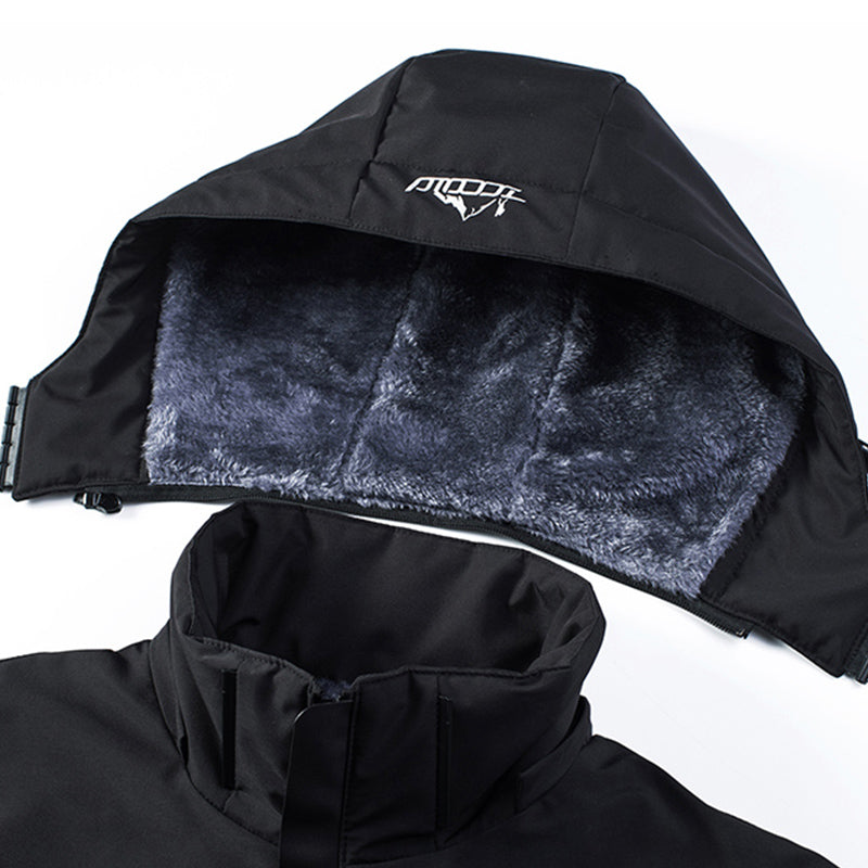 Herfst Parka met afneembare capuchon in de kleur Zwart voor heren in Outdoor stijl ideaal voor de herfst.