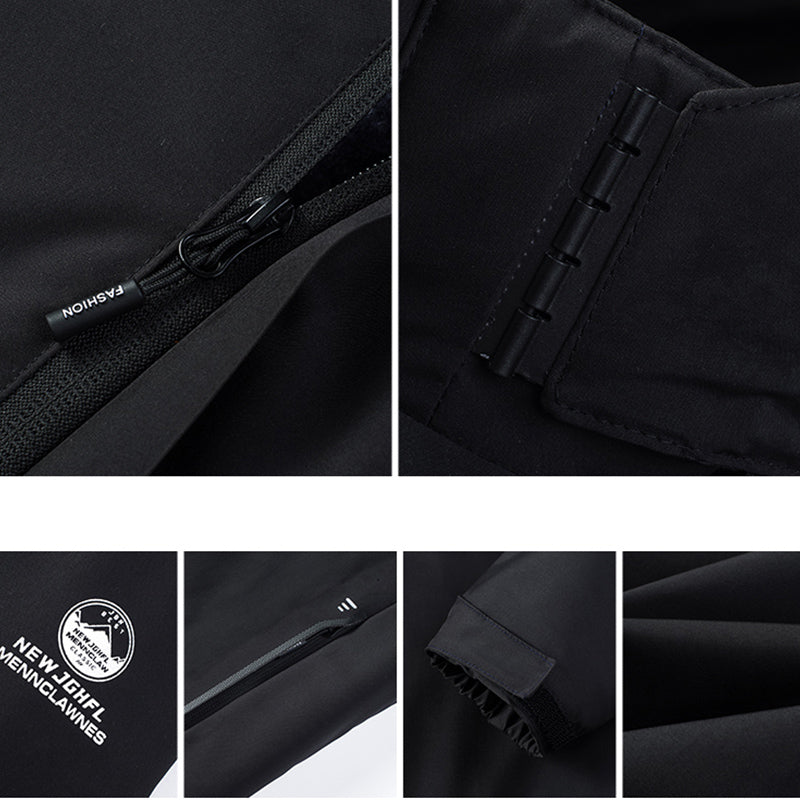 Herfst Parka met afneembare capuchon in de kleur Zwart voor heren in Outdoor stijl ideaal voor de herfst.