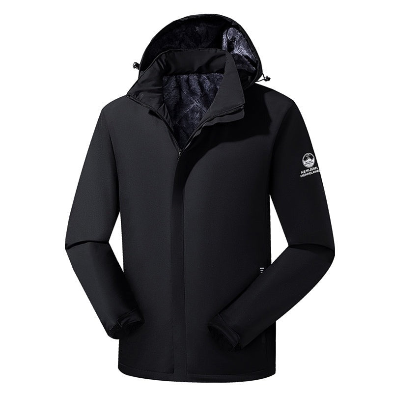 Herfst Parka met afneembare capuchon in de kleur Zwart voor heren in Outdoor stijl ideaal voor de herfst.