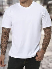 Hoge Hals T-Shirt in de kleur Wit voor heren in stijl ideaal voor de lente.