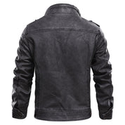 Hugo | Klassieke leren gevoerde jas voor mannen in de kleur Zwart voor heren in Heritage stijl ideaal voor de herfst.
