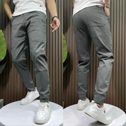 Imane | Stretch cargo broek in de kleur Grijs voor heren in Outdoor stijl geschikt voor alle seizoenen.